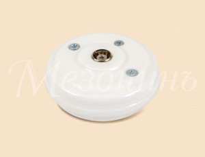 МЕЗОНИНЪ роз. СУ 1 мест. ТВ, оконечная (SAT) без рамки (D70x25), белый фарфор GE70321-01k