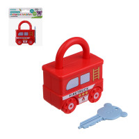 Развивающая игрушка сортер ИГРОЛЕНД "Машинка - замочек" с ключиком, PP, 9х7х3см
