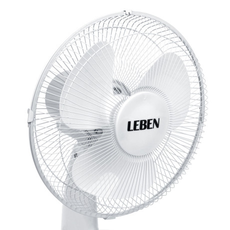 Вентилятор настольный тм LEBEN 45Вт, 3 скорости, диаметр 34см, 220в, белый