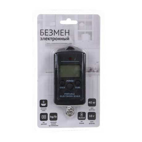 Безмен электронный вертикальный тм VETTA, ЖК-дисплей, макс. нагрузка 40кг, 2xААА