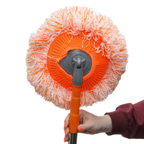 Швабра NA2601 щетка регулируемая угловая накладка веревочная телескопическая ручка