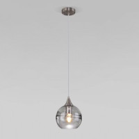 Eurosvet св-к подвесной  Е27 1x40 Вт 200х200х1400 металл дымчатый/никель Lotus 50221/1 a058966