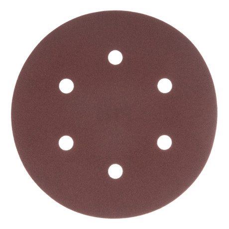 Круг абразивный на ворсовой подложке под "липучку", перфорированный, P 120, 150 мм, 5 шт Matrix