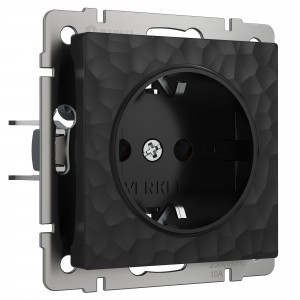 Werkel мех. роз. СУ 1 мест. 16А земля (черный) Hammer W1271008