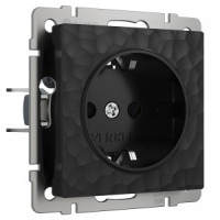 Werkel мех. роз. СУ 1 мест. 16А земля (черный) Hammer W1271008