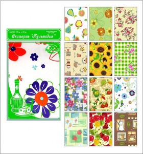 Скатерть 122*152см винил. рисунок микс SS65-50 Мультидом