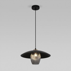 Eurosvet св-к подвес. G9 1x25W 350х350х920 мет черный/дымчатый Kamari 50259/1 a064946