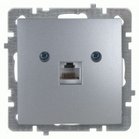 Nilson TOURAN-ALEGRA-THOR мех. роз. комп. 1 мест. СУ (RJ45 CAT6), серебро 24130445)
