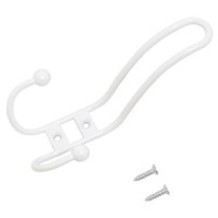 Крючок-вешалка мебельн 3-рожк СТАНДАРТ 208A WW мат.белый Инд. уп. на подвесе(240,30)