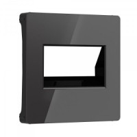 Werkel накладка для роз. СУ 1 мест. двойной Еthernet RJ 45 (черный акрил) W1191148 a064021