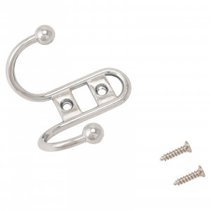 Крючок-вешалка мебельн 2-рожк 208B CP хром Инд. уп. на подвесе StahlBuro (300,50)