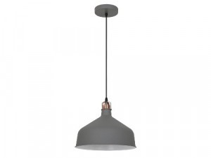 Camelion LOFT PL-425L С73  серый+медь (Светильник подвесной Amsterdam,  1х E27, 60Вт, 230В, мета