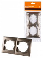 TDM Лама рамка 2 мест. горизонтальная бронза SQ1815-0730