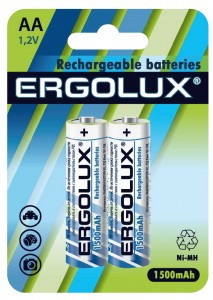 Ак-р Ergolux R6 1500mAh Ni-Mh BL2 (24! при заказе с удаленки)