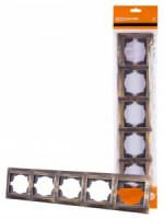 TDM Лама рамка 5 мест. горизонтальная старинная бронза SQ1815-0782