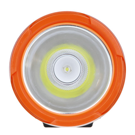 Фонарь прожектор тм ЕРМАК, LED + COB, 6 режимов, 2400мАч, USB кабель, 9х9х20см, пластик