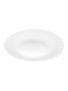 Тарелка обеденная белая без деколя 24см стеклокерамика (кратность 6шт!!!) МФК OLHP-95