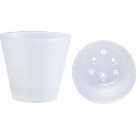 Горшок КОНУС 1,3 л прозрачный с вкладкой К14-00 Ливингрин