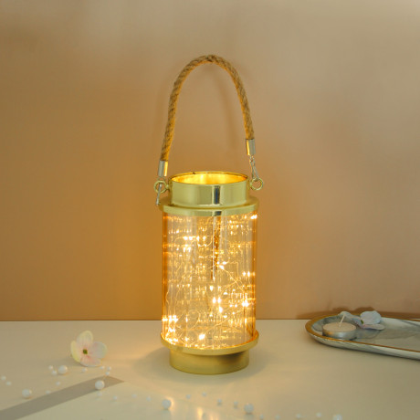 Светильник LED, 13,5х13,5х20 см, стекло, 2xАА