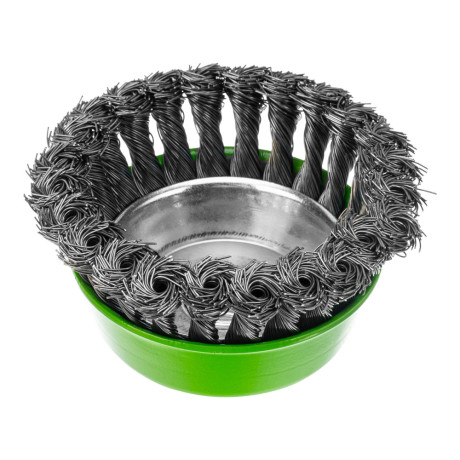 Щетка для УШМ, 100 мм, М14, "чашка", крученая металлическая проволока Сибртех