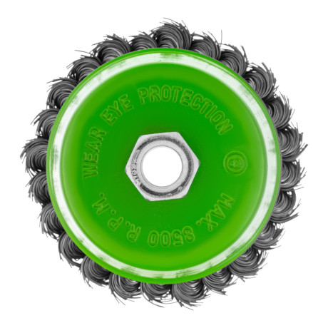 Щетка для УШМ, 100 мм, М14, "чашка", крученая металлическая проволока Сибртех