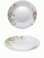 Тарелка десертная Ромашки 19см стекло (кратность 6шт!!!) МФК MFK21069