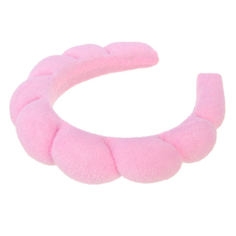 Ободок для косметических процедур махровый тм ЮНИLOOK, 100% полиэстер, 3см, 3 цвета, ВЗ24-07