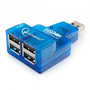 Разветвитель USB 2.0 Gembird, 4 порта, мини, для ноутбука, блистер