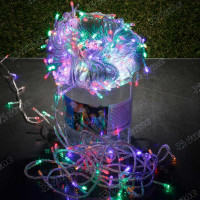 Гирлянда LED L-9 450 ламп прозрачный провод цветной