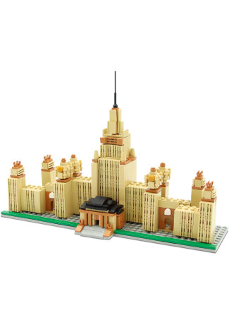 BY Русские Супергерои Конструктор "Главное здание МГУ", 395-418 деталей, ABS, 30х20х6см