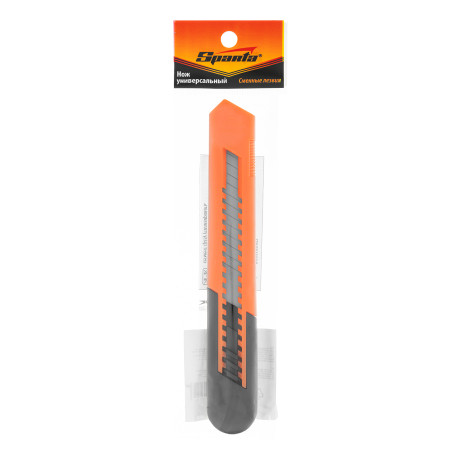 Нож, 18 мм, выдвижное лезвие, пластиковый усиленный корпус Sparta