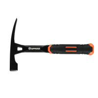 ЕРМАК Молоток каменщика, цельнокованый, двухкомп.обрезин. рук-ка, 600г, 275мм