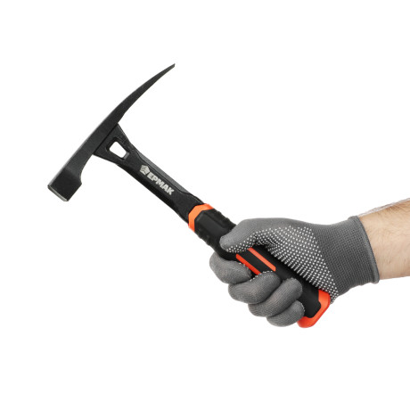 ЕРМАК Молоток каменщика, цельнокованый, двухкомп.обрезин. рук-ка, 600г, 275мм