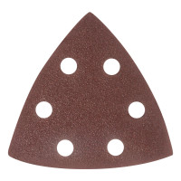 Треугольник абразивный на ворсовой подложке под &quot;липучку&quot;, перфорированный, P 60, 93 мм, 5 шт Matrix