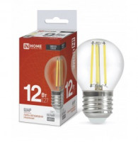 ASD/InHome лампа св/д Deco Шар P45 E27 12W(1350lm) 4000K 4K 78x45 филамент (нитевидн) прозр. 3691