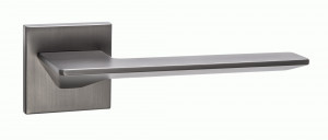 Ручка дверная компл.квадрат.основ. PUERTO Латте SLIM матовый черный никель INAL 543-03 slim MBN