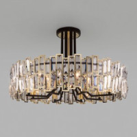 Bogate&#039;s люстра E14 8x60W 710х0х450 металл прозрачный/черный/золотой Zolletta 339/8 a054139