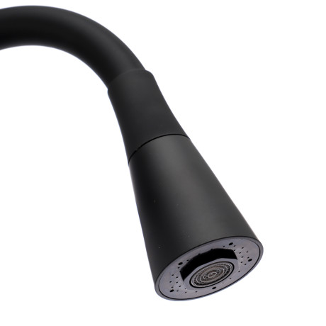 Излив смесителя для кухни, силиконовый, 2 режима, черный