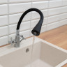 Излив смесителя для кухни, силиконовый, 2 режима, черный