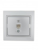 Lezard Мира роз. телеф. СУ 1 мест. металлик серый (RJ11) (корпус PC) 701-1010-137