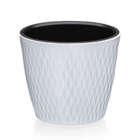 Кашпо Керама 8,5л белый Эльфпласт 497 х14