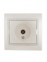 Lezard Мира роз. TV СУ 1 мест. перламутр (RG6,проходн.) (корпус PC) 701-3030-129