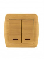 &quot;Lezard DEMET выкл. ОУ 2 кл. 10А (инд.) ясень (основание PBT, корпус PC) 711-4700-112