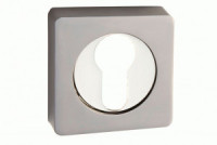 Накладка на цилиндр квадрат. РЕНЦ, никель матовый/никель блестящий INET 02 SN/NP