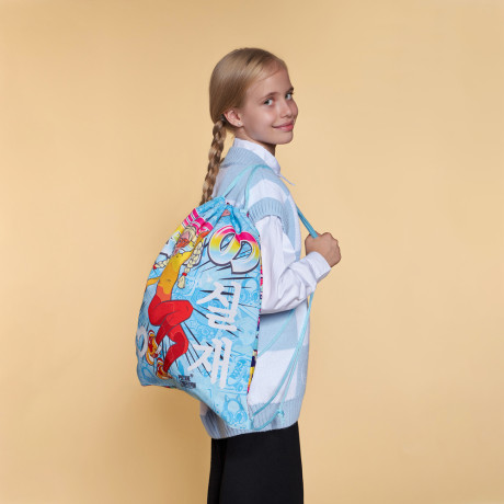 BY Русские Супергерои Мешок для обуви, 39х47см, сверхплотный п/э, 2-сторонняя печать "Заря фэшн"