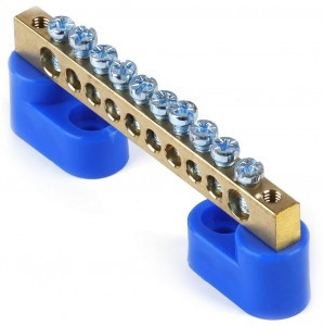 Smartbuy Шина "N" нулевая (латунь) 6х9мм на двух угл. изоляторах 10 групп Smartbuy SBE-bc-10-2i