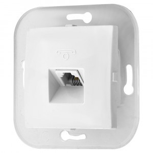 Bylectrica УЮТ мех. розетки телефонной, белый, (ТР4-049)