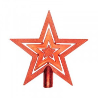 Верxушка на ель Звезда 20см, цвет красный NEON-NIGHT 501-005