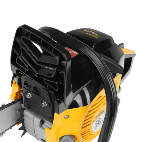 Пила цепная бензиновая DGS-5820, шина 50 см, 58 см3, 4.1 л.с, шаг 0.325, паз 1.5 мм, 76 звеньев Denzel