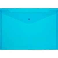 Папка-конверт на кнопке КНК 120 синий прз. 10шт/уп 859088